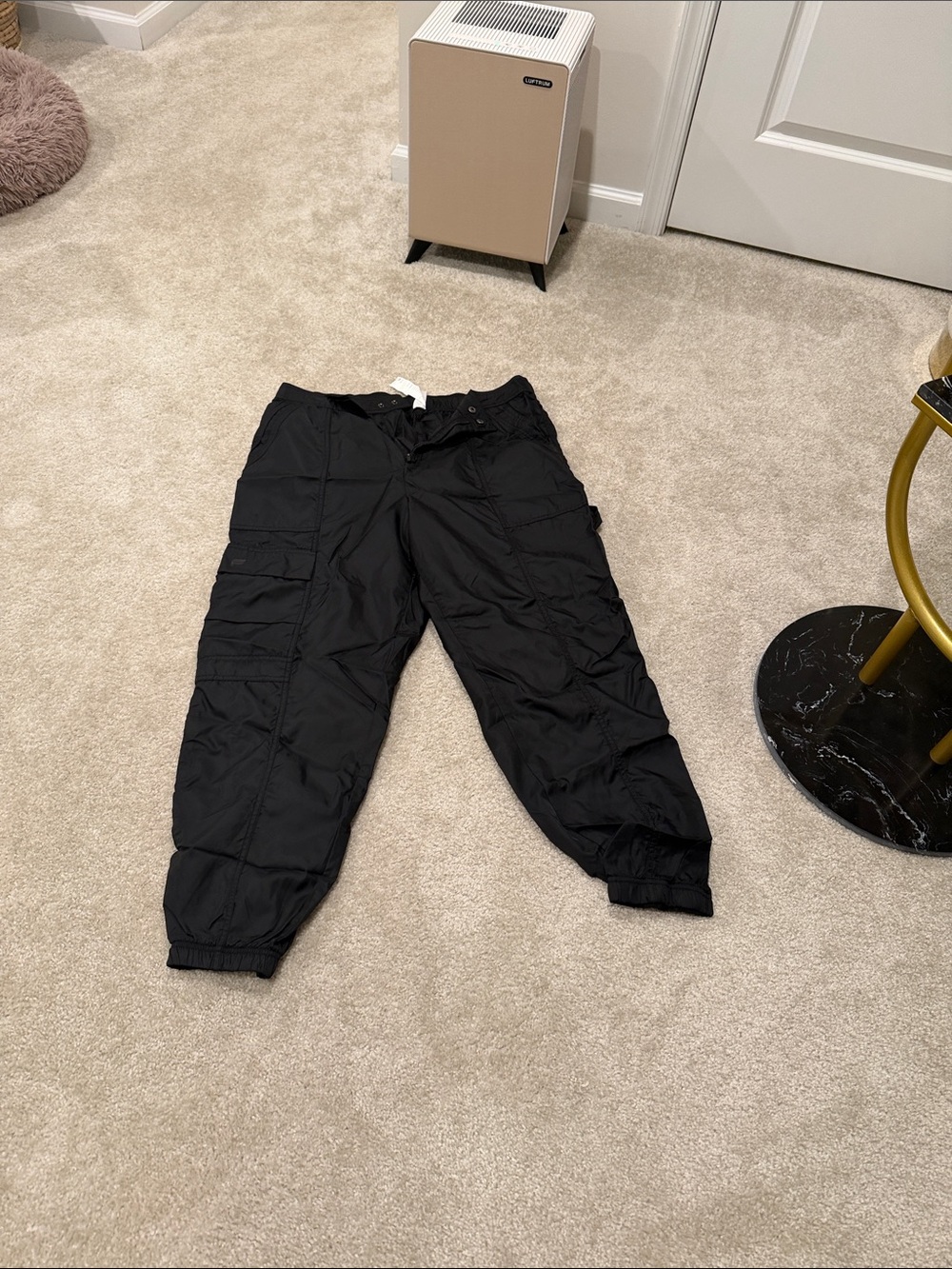 Fabletics Black Cargo Jogger Pants